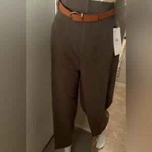 Zara Men's Chocolate Brown Dress Trousers